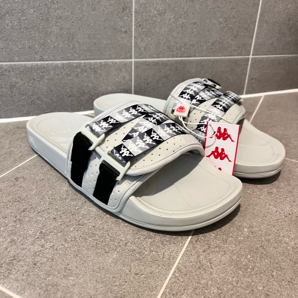 Kappa Authentic Luria 2 Slides shoes sandals grey Mens Size 12